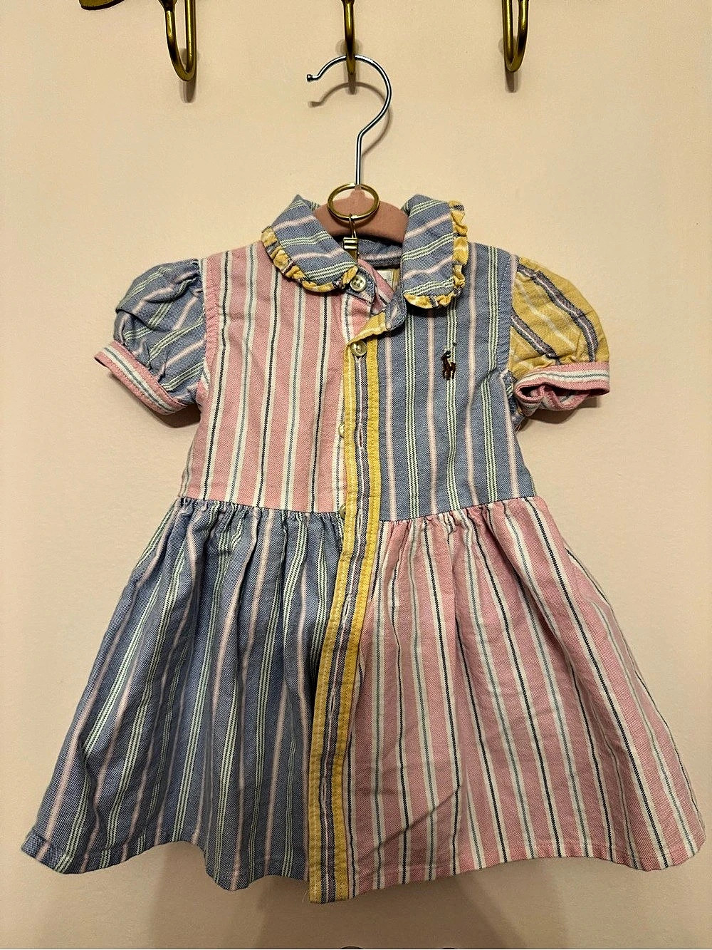 Ralph Lauren Baby Girls Striped Fun Shirt Dress & Bloomer
